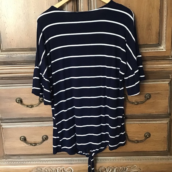 Striped Ruffle sleeve Top - Picture 6 of 10